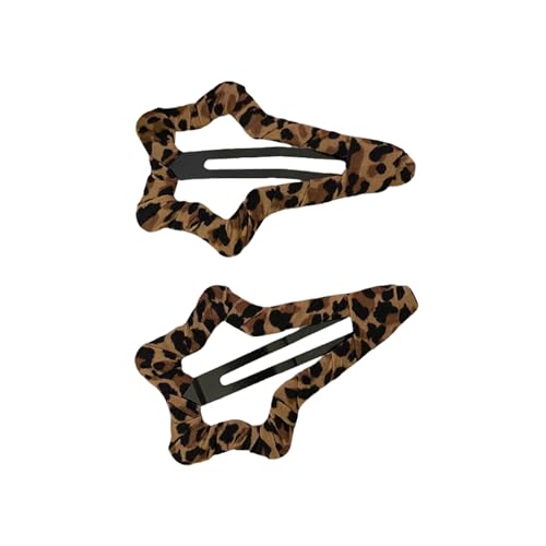 2pcs Stilvolle Leoparden Print Haarnadel Entenbill Clip Für Trendige Frauen Und Mädchen Täglich Tragen Haarstyling Accessoires von THINCAN