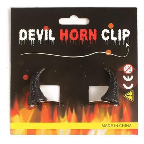 2pcs Teufel Horn Haare Klammern Haarnadel Haare Haarbögen Für Frauen Halloween Haare Clip Vintage Haar Bögen Haare Barrette von THINCAN
