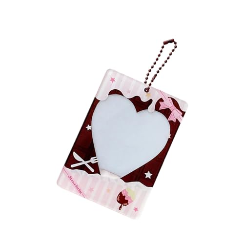 3-Zoll Acrylkartenhalter Zum Thema Kekse Tragbare Fotohülle Mit Abnehmbarer Schlüsselbund Für Kartenhalter Frauen Frauen Fans von THINCAN