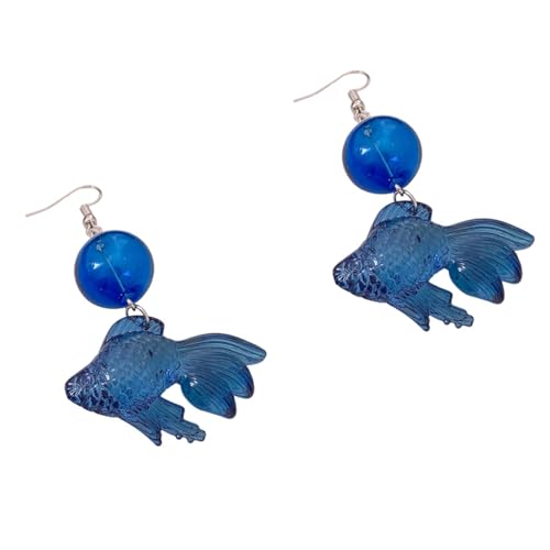 3.. Trendige Fischohrringe Mit Glas Textur Ohrschnallen Juwely Modern Outfit Die Komfortable Dangle Ohrringe Für Frauen Passen von THINCAN