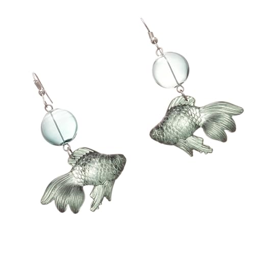 3.. Trendige Fischohrringe Mit Glas Textur Ohrschnallen Juwely Modern Outfit Die Komfortable Dangle Ohrringe Für Frauen Passen von THINCAN