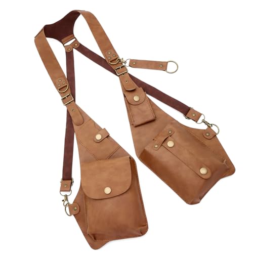3.. Versteckte Trage Unterarm Beutel Ein Verstellbares Riemen Gurt Leder Für Outdoor Erkundung Doppelgurt Tasche Achselhöhle Organisierte von THINCAN
