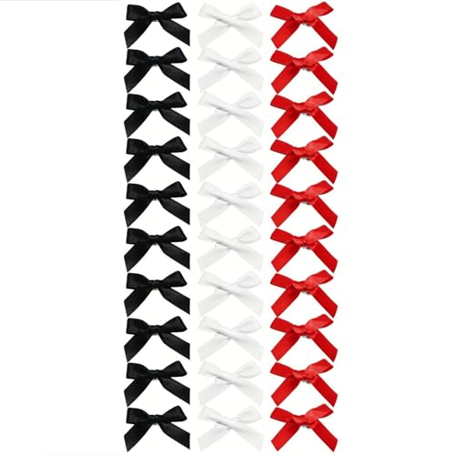 30 Pack Bogen Haare Für Mädchen Frauen Kinder Stoff Dekorative Haarnadel Farbkombination Polyester Stoff Haarzubehör von THINCAN