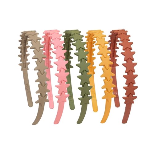 5/12 Pcs Matte Stirnbänder Mit Sterndekoration Kinder Haarbänder Plastik Haarzubehör Haarstücke Für Mädchen Frauen von THINCAN