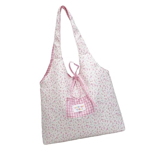 Ästhetische Leinwand Getötet Mit Bögen Dekore Für Frauen Mädchen Wiederverwendbare Lebensmittel Stofftaschen Mit Muster Für Einkaufsgymnasium Florale Leinwand Tasche von THINCAN