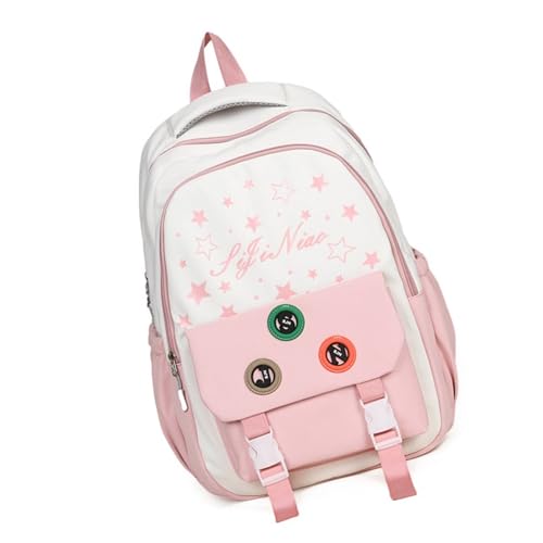 Ästhetischer Rucksack Für Mädchen Primary Rucksack Korean Styles Freizeitpacks Travel School Tasche Star Print School Tasche Gelegenheitsdayer Simple Racksack von THINCAN