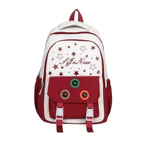 Ästhetischer Rucksack Für Mädchen Primary Rucksack Korean Styles Freizeitpacks Travel School Tasche Star Print School Tasche Gelegenheitsdayer Simple Racksack von THINCAN