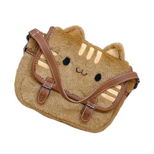 All Matching Crossbody Bag Für Frauen Handtasche Trendige Umhängetasche Einfache Messenger Cartoon Shopping Frauen Katzen Schulter Trendige Handtasche Schöne Crossbody Plüsch Messenger von THINCAN