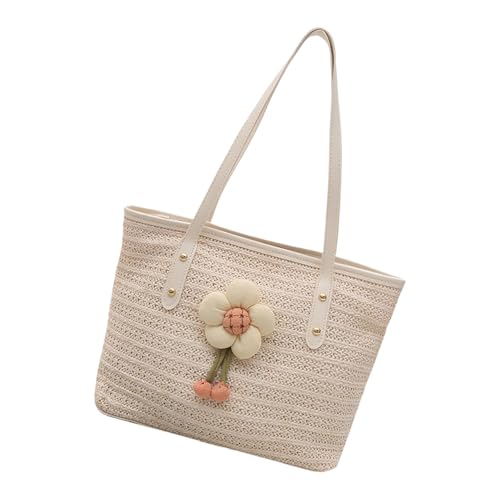 Allzugemachte Handtasche Für Frauen Große Kapazität Achselhöhle Mode Strandtasche Stroh Schulter Stylischer Urlaub Frauen Stroh Schulter Strand Handgewebtes Handtasche Stylische Achselhöhle von THINCAN