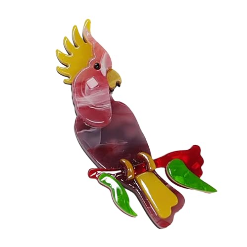 Anspruchsvoller Papagei Revers Stift In Robustem Acryl Einfach Zu Tragen Für Partys Vorräte Und Bühnenaufführungen Zubehör von THINCAN