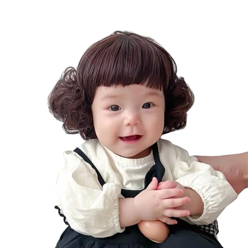 Baby Girls Perücke Kopfbedeckung Süße Kleinkinder Haarzubehör Cosplay Schöner Haarstück Kopfschmuck Für Neujahrsparty von THINCAN