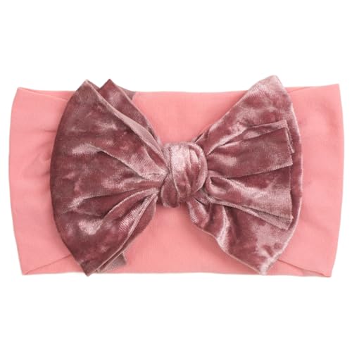 Boombowknot Stirnband Breites Band Bogen Haarbänder Weiche Elastische Kopfbedeckung Für Baby Girl Neugeborene Stirnbänder Wraps von THINCAN