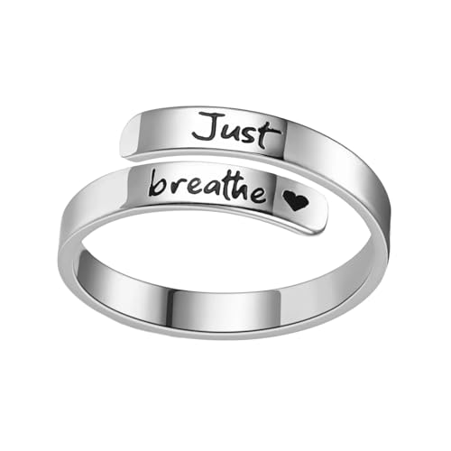 Buchstabenmuster Dating Ringe Verstellbarer Fingeröffnung Einzigartiger Fingerschmuck Für Party Und Tägliches Verpackungsherz Geeignet von THINCAN