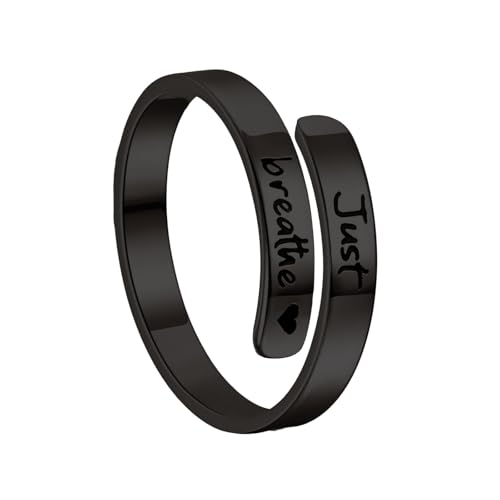 Buchstabenmuster Dating Ringe Verstellbarer Fingeröffnung Einzigartiger Fingerschmuck Für Party Und Tägliches Verpackungsherz Geeignet von THINCAN