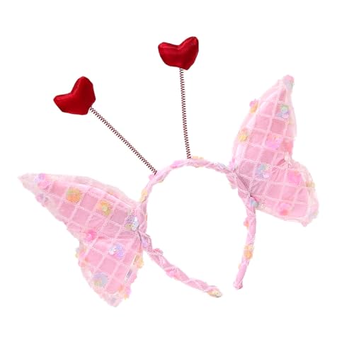 Butterfly Design Stirnbänder Für Damen Elegante Haarhoop Mit Liebesherzendesigns Für Verschiedene Outfits Casual Formal Event von THINCAN