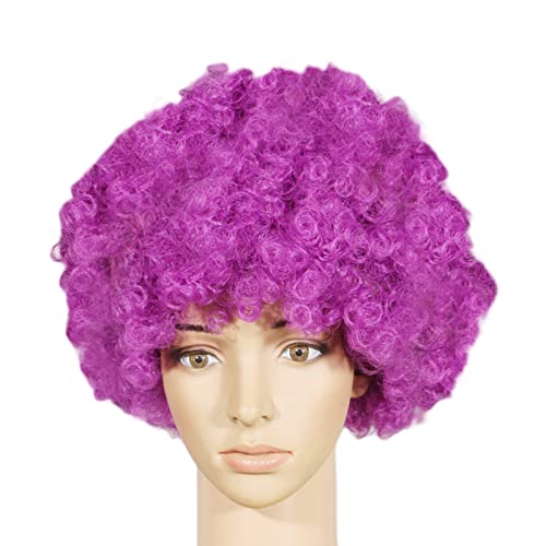 Clown Perücke Lustige Head Perücke Lockige Perücken Clown Perücken Cosplay Anime Perücken Halloween Party Requisiten Für Unisex von THINCAN