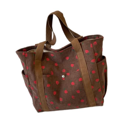 Damen Große Kapazität Umhängetasche Pendeltasche Lässig Unterarm Erdbeer Achsel Mehrstags Multi Pockets Handtaschen Geldbeutel Frauen Achselhöhle Handtasche All Matching Schultertasche Achselstoffe von THINCAN