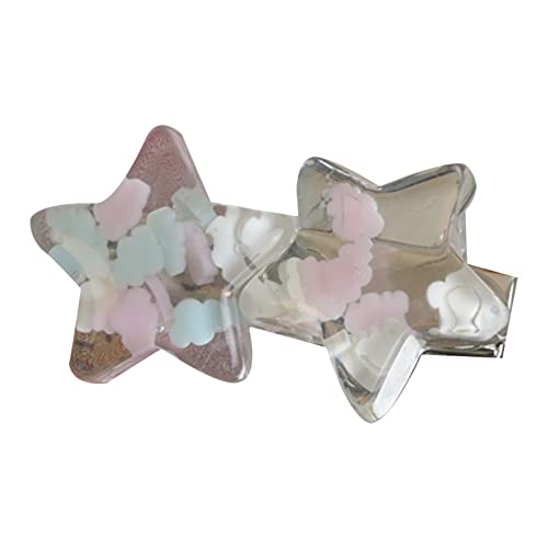 Dekorative Haare Clip Metal Duckbill Haarnadel Kleine Zwei Sterne Dekoration Kopfstück Seitenclip Styling Haare Barrettes von THINCAN