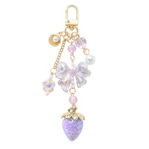 Einzigartige Harzfrüchte Keychain Legierung Bögen Einkünfte Mehrzweckbeutel Charme Geschenk Telefon Charme Für Besondere Anlässe Süße Erdbeerbögen Schlüsselböge von THINCAN