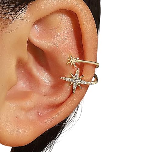 Einzigartige Sternohrmanschette Nicht Durchdringende Ohrringe Mode Sternclip Einfacher Schmuck Für Verschiedene Stile Form Clip Ohrringe Geeignet von THINCAN