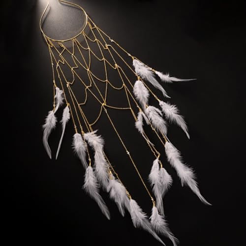 Elegant Federed Hairband Einzigartige Böhmische Gefiederte Haarkette Accessoire Für Verschiedene Feierlichkeiten Geeignet von THINCAN