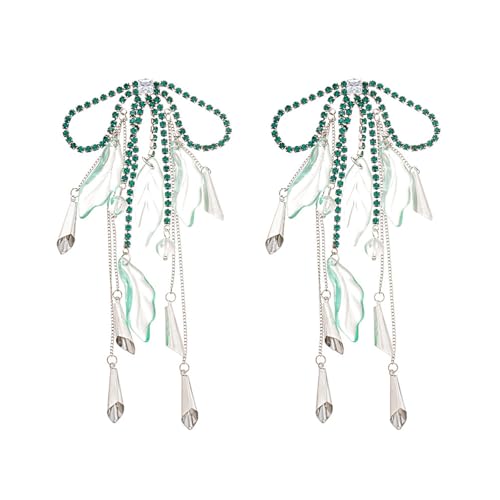 Elegante Kristall Dangle Ohrringe Mit Strasssteinen Tassels Design Frauen Hochzeitsfeier Schmuckzubehör Für Frauen Luxuriöse Brautohrringe von THINCAN