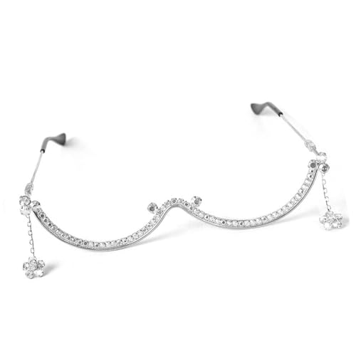 Elegante Strasssteine ​​verschönerte Brillenrahmen Leichte Metallbauen Verstellbare Schläfen Für Eine Sichere Und Komfortable Leichte Metallrahmenbrille Für Den Täglichen Verschleiß von THINCAN