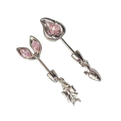 Elegante Zirkon Ohrringe Für Mädchen Und Frauen Schöne Kaninchen Fisch Designs Komfort Fit Legierten Materialien Trendy Kaninchen Karottenohr Juwely von THINCAN