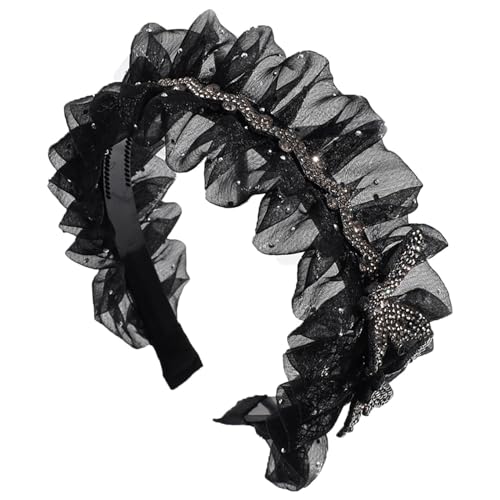 Elegantes Teen Girl Plissee Spitze Haare Hair Hoop Barockstil Dünner Strasshaarband Frau Wäsche Gesicht Hautpflege Haarband Elegantes Teen Girl Plissee Spitze Haare Hair Hoop Barockstil Dünner Strasshaarband Frau Wäsche Gesicht Hautpflege Haarband von THINCAN