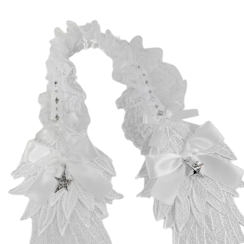 Engelsflügel Anime Spitzen Stirnband Mit Bowknot Und Star Anhänger Für Frauen Und Mädchen All Age Kopfgeschoss Für Besondere Anlässe von THINCAN
