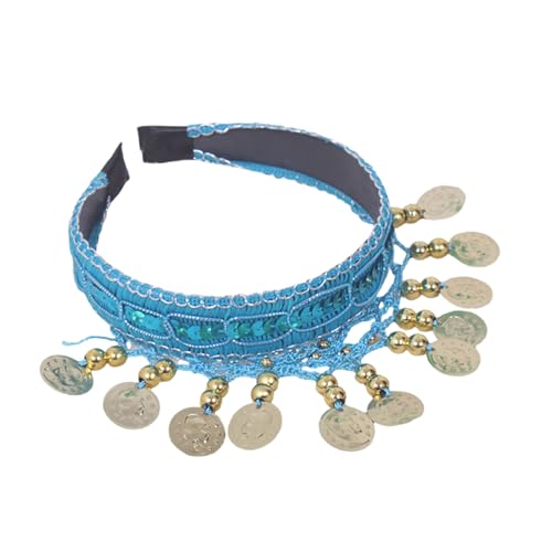 Ethnisches Bauch Tanz Haarband Goldmünze Stirnband Für Stabilität Bequeme Verschleiß Show Ankleidungs ​​Kopfstücke von THINCAN