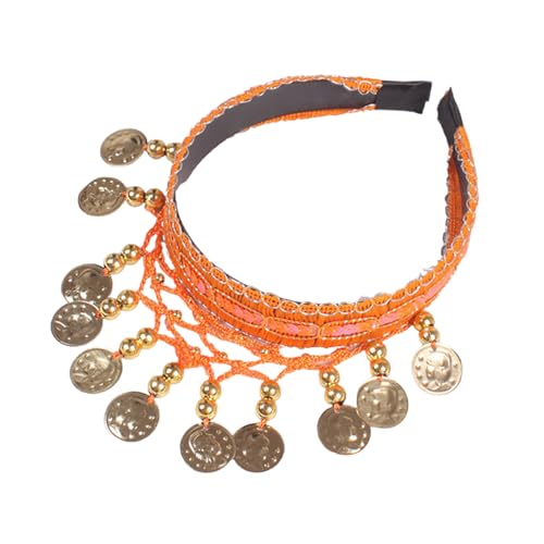 Ethnisches Bauch Tanz Haarband Goldmünze Stirnband Für Stabilität Bequeme Verschleiß Show Ankleidungs ​​Kopfstücke von THINCAN