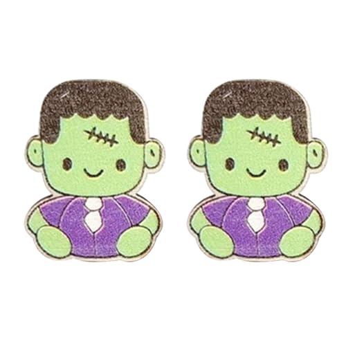 European Übertriebene Holzfledermaus Hexenhut Geisterohrringe Mode Für Kreative Niedliche Cartoon Weiblicher Hexenhut Hengte Für Frauen von THINCAN