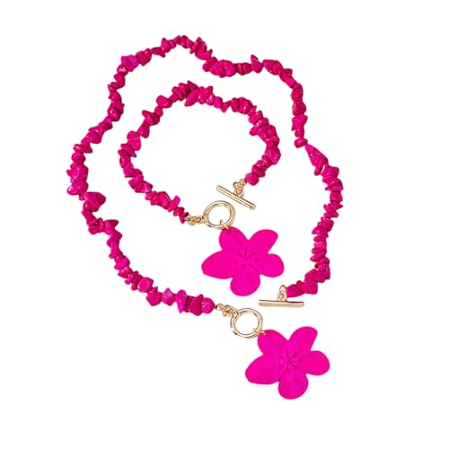 Exquisite Legierung Halskette Und Armband Set Mit Elegantem Blütenanhänger Für Tägliche Wea Wedding Party Schmuckzubehör Mode Schmuck Set Für Frauen von THINCAN