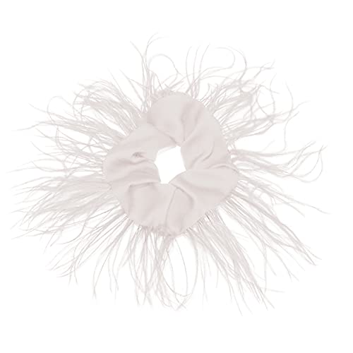 Feder Hair Scrunchie Hair Krawatte Pelzige Strauße Feder Kopfbedeckung Dekorative Kopfbedeckung Elastischer Haarseile Accessoire Feder Hair Scrunchie Hair Krawatte Pelzige Strauße Feder Kopfbedeckung Dekorative Kopfbedeckung Elastischer Haarseile Accessoire von THINCAN