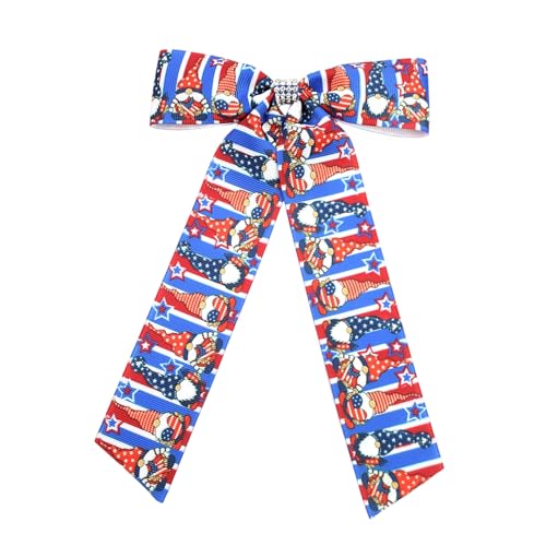 Flag Muster Haare Clip Fashion Bögen Stoff Barrettes Für Kinder Erwachsene 4. Juli Paraden Und Themenpartys Amerikanische Flagge Haarbögen von THINCAN