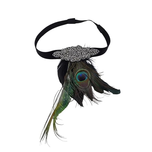 Flapper Stirnband 1920er Haarzubehör Für Frauen 20er Jahre Stirnband 1920er Jahre Gefiederter Strasssteine ​​Kopfstück Für Frauen von THINCAN