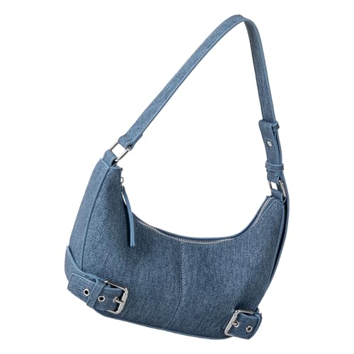 Frauen PU Umhängetasche Stilvolle Achselhalterhandtasche Mode Achselhöhlenbeutel Schnallen Dekoration Für Den Täglichen Gebrauchsumhängentasche von THINCAN