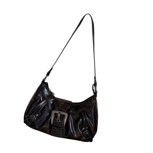 Frauen Plissierte Umhängetasche PU Leder Handtaschen All Matching Unterarm French Styles Achselwachen PU Leder Schulter Französische Stil Achselhilfe Und Geldbörse von THINCAN