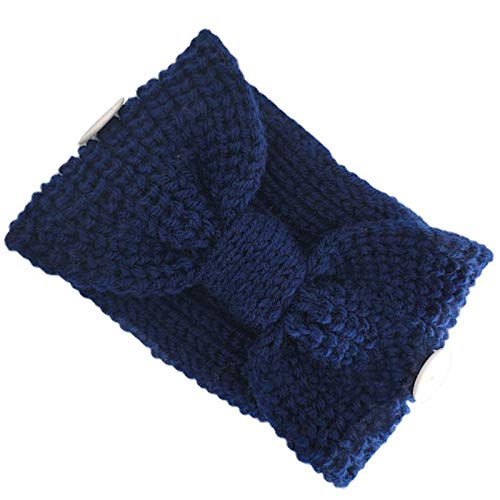 Frauen Winter Strickknot Geknotetes Bogenmitte Stirnband Mit Schützenden Ohrenknöpfen Feste Farbe Headwap Sport Turban Ohrwärmer Frauen Winter Strickknot Geknotetes Bogenmitte Stirnband Mit Schützenden Ohrenknöpfen Feste Farbe Headwap Sport Turban Ohrwärmer von THINCAN