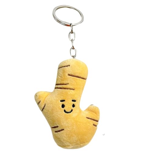 Fun Cartoon Knoblauch Plüsch Keychain Rucksack Anhänger Leichtes Schlüsselhalter Fashion Keyring Ornament Für Kinder Und Teenager Süße Taschendekoration von THINCAN
