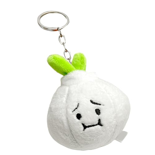Fun Cartoon Knoblauch Plüsch Keychain Rucksack Anhänger Leichtes Schlüsselhalter Fashion Keyring Ornament Für Kinder Und Teenager Süße Taschendekoration von THINCAN