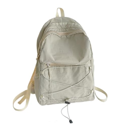 Funktional Contrast Color Backpack Frauen Herren Bücher Tasche Rucksack Mit Bungee Kordmultipocketed Travel Laptop Rucksack von THINCAN