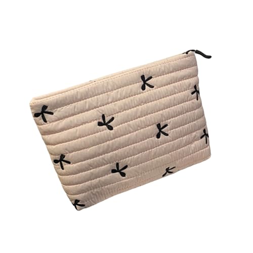 Gestepptes Reisetacktasche Bestickter Geräumiger Innenraum Kosmetischer Organisatoren Frauen Make Up Tasche von THINCAN