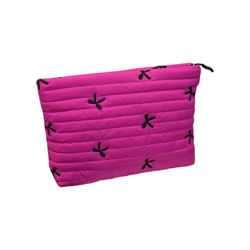 Gestepptes Reisetacktasche Bestickter Geräumiger Innenraum Kosmetischer Organisatoren Frauen Make Up Tasche von THINCAN