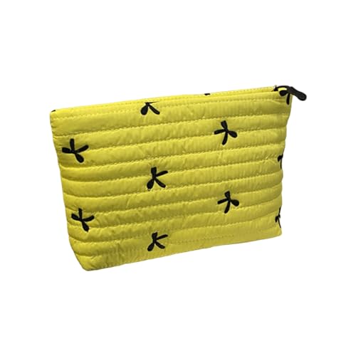 Gestepptes Reisetacktasche Bestickter Geräumiger Innenraum Kosmetischer Organisatoren Frauen Make Up Tasche von THINCAN