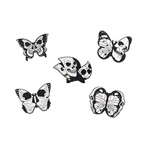 Gothic Für Butterfly Retro Punk Revers Pin Kollektion Abzeichen Für Hüte Kleidung Coole Schädel Broschen Geschenke Steampunk Sammlung von THINCAN