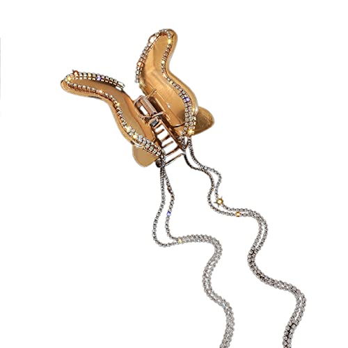 Große Haarclip Mit Für Schmetterlingsform Ressensteine ​​Quasten Haare Fang Barrette Klemmen Für Frauen Geschmeidiger Haare Haarnadeln von THINCAN