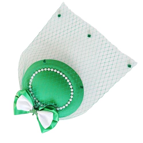 Grüner Mesh Haare Barrettes Faszinator Für Stpatricks Und Themenpartys Die Gesichtsmaske Kopfbedeckung Sammeln von THINCAN
