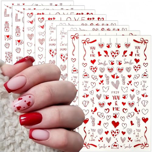 Herznägel Kunstaufkleber Lieben Herzen Nägel Abziehbilder Klebstoff Rotes Liebe Herzdesigns Aufkleber Für Frauen Mädchen Klebstoff Rot Nagelabziehbilder Herznägel Kunstaufkleber Lieben Herzen Nägel Abziehbilder Klebstoff Rotes Liebe Herzdesigns Aufkleber Für Frauen Mädchen Klebstoff Rot Nagelabziehbilder von THINCAN